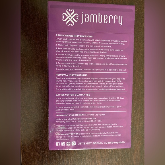 Jamberry Adams Favorite Nail Wraps - Picture 3 of 3